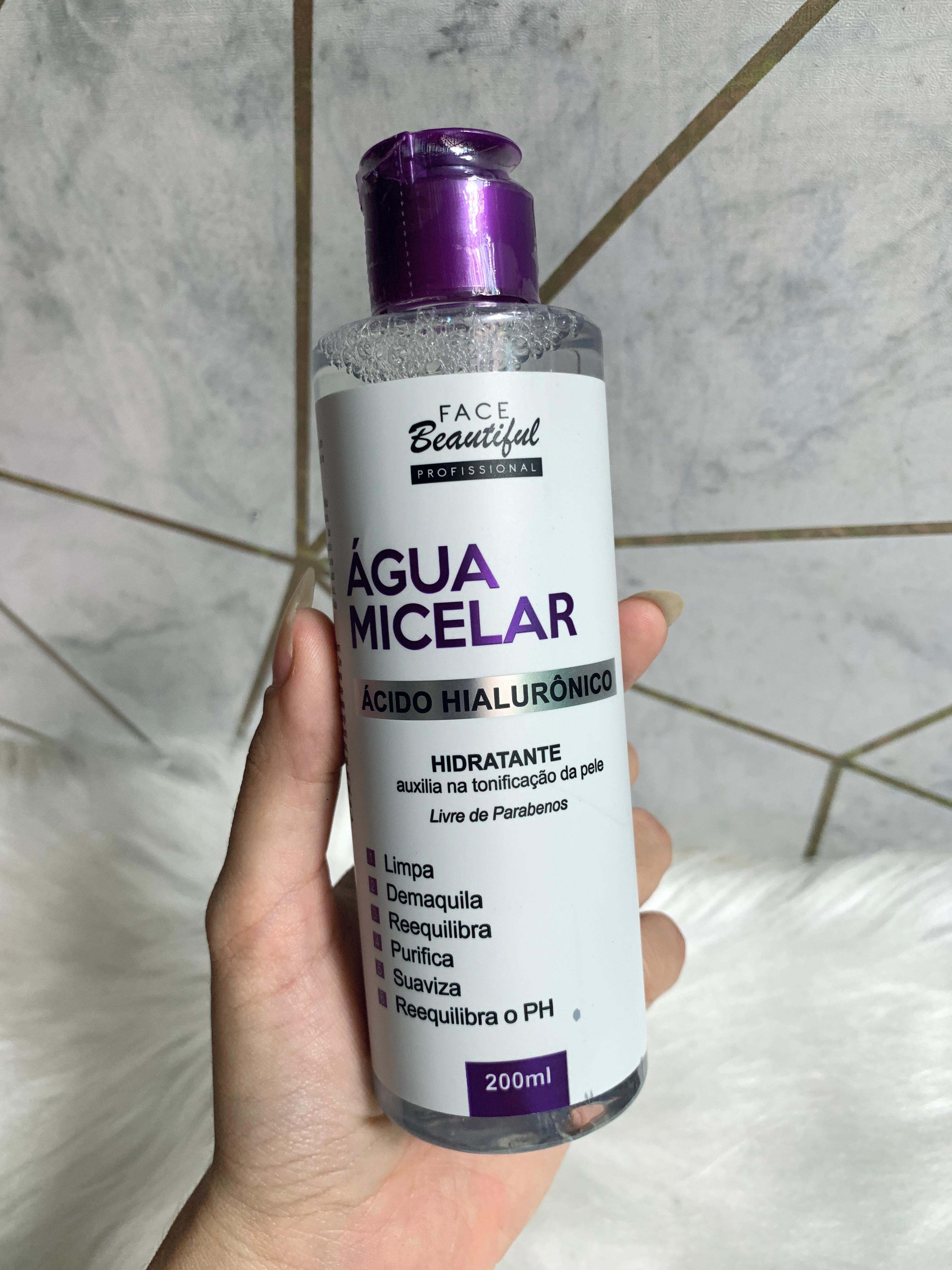 Água Micelar Ácido Hialurônico 200ml - Face Beautiful
