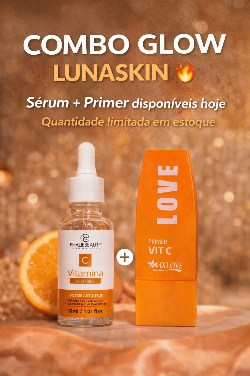 Kit Vitamina C Duo — Sérum + Primer Antioxidante