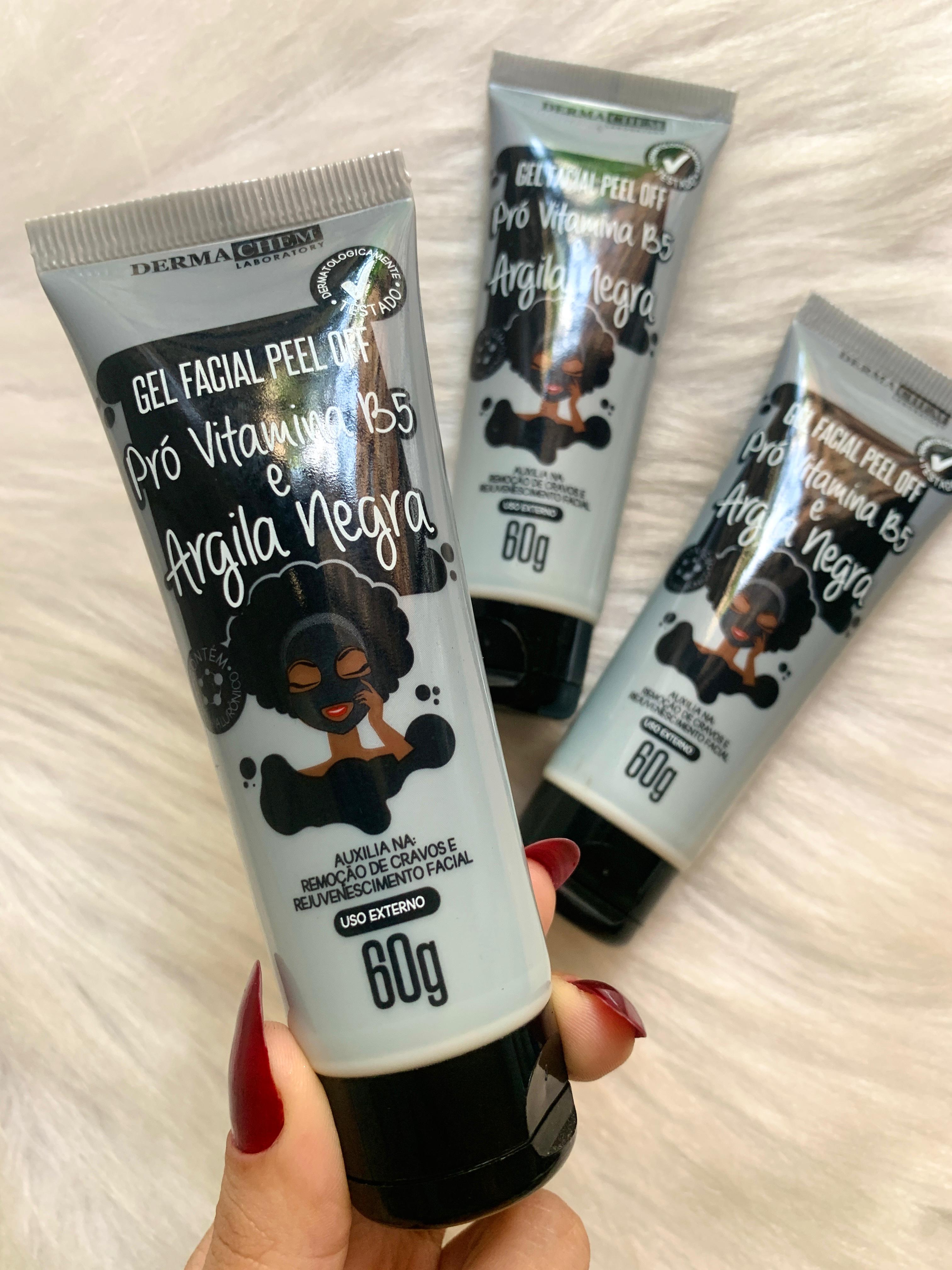 Gel Facial Peel Off Argila Negra 60g - Derma Chem