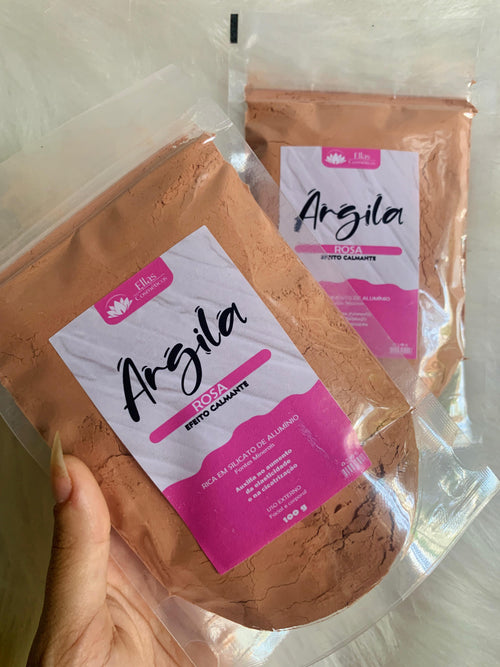 Argila Rosa 100g Ellas Cosméticos - Pele Sensível e Hidratada